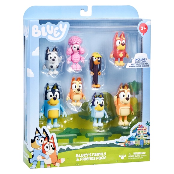🆕 Bluey Family and Friends 2.5" Figures - 8 Pack - Picture 4 of 4